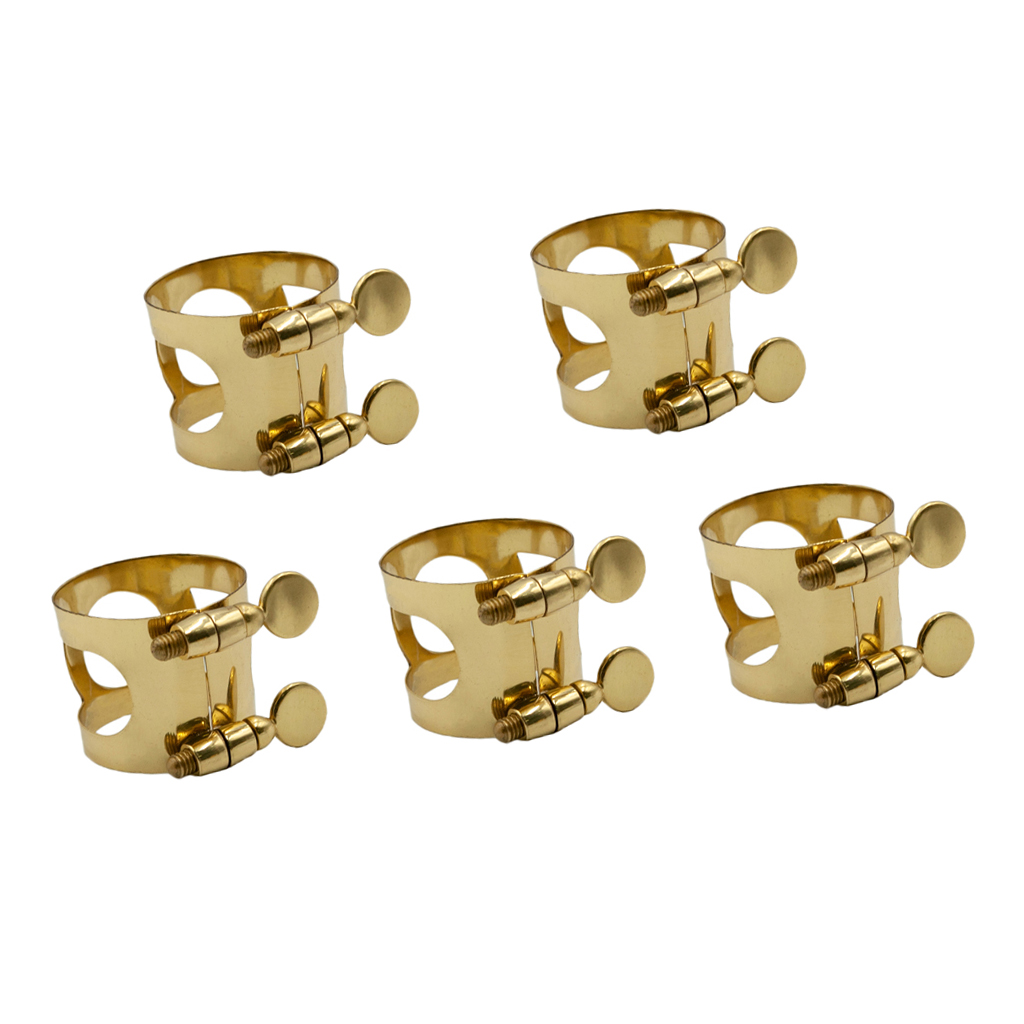 

5 Pieces Saxophone Mouthpiece Clamp Ligature Clip for Sax Lover Players