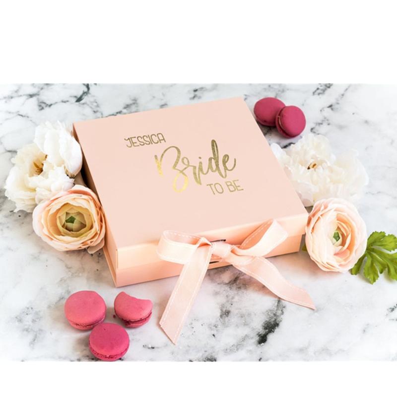 

Personalised Real Foil pink Custom Bride to Be Gift Box rose gold Future Bride Gift Box Foil silver Luxury Magnetic