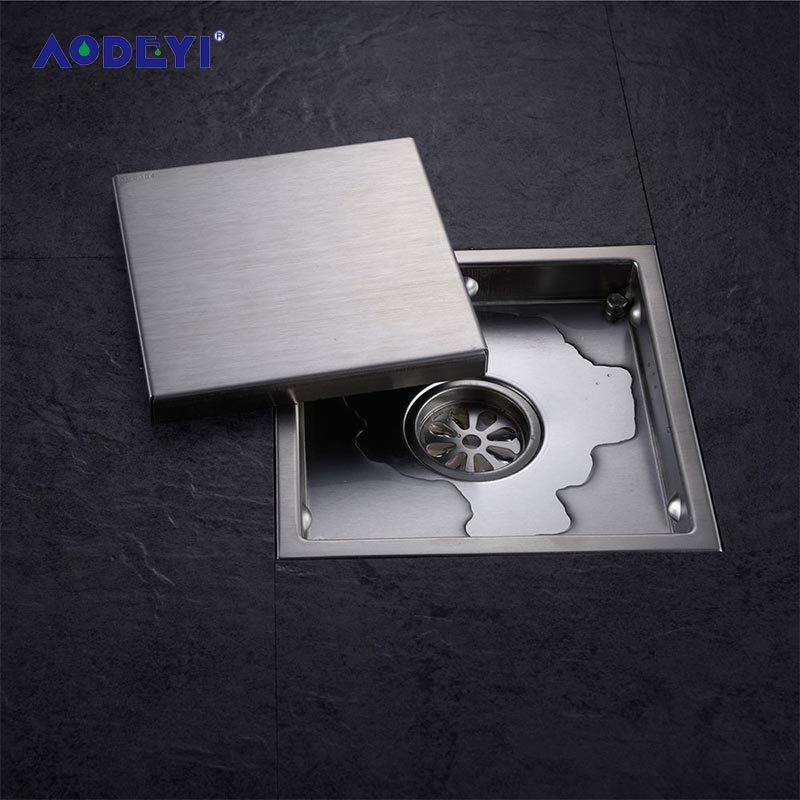 

AODEYI Tile Insert Square Stainless Steel Floor Drain Waste Grates Bathroom Invisible Shower Drain 110 x 110MM Or 150 x 150MM T200715