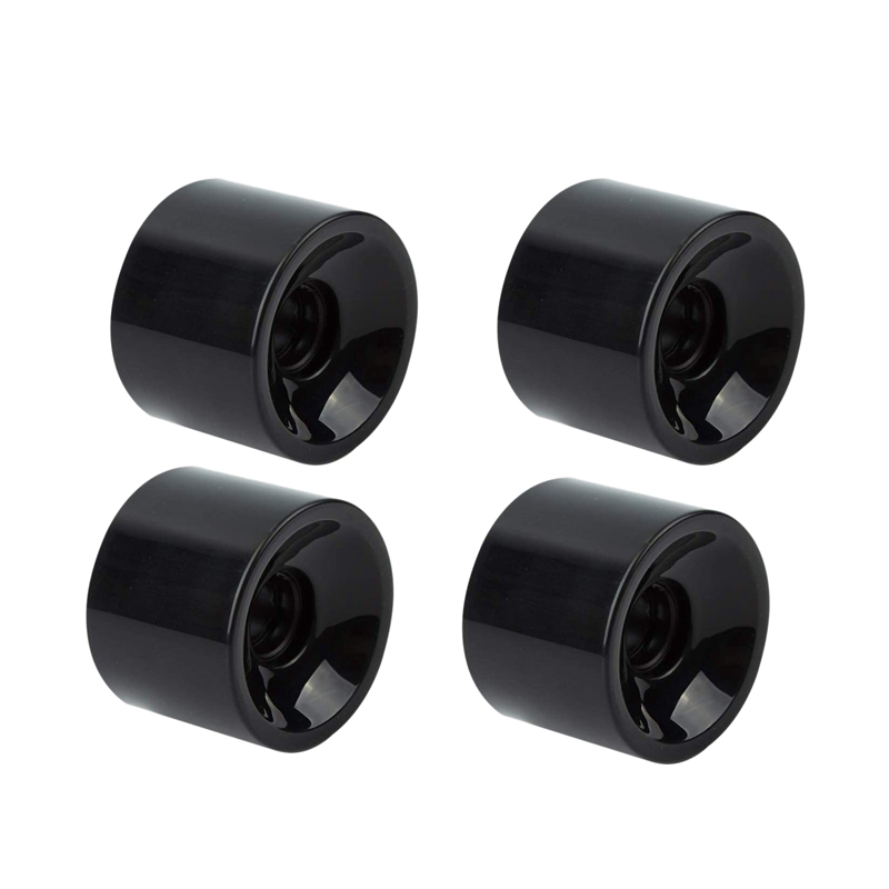 

Set of 4 Longboard Skateboard Wheels 70mm 80A,Replacement Wheels for Cruiser Pennyboard Waveboard Snakeboard, Black