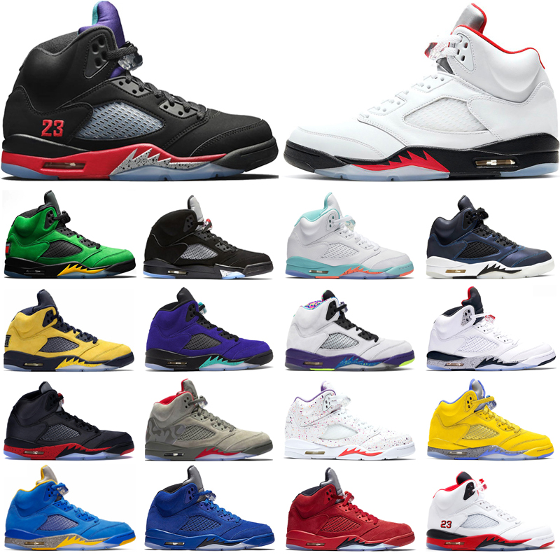 

Alternate Grape 5 5s Jumpman Basketball Shoes Oregon Ducks 2020 Fire Red OG Black Metallic Easter TOP 3 Bred Mens Trainers Sports Sneakers, #11 blue suede