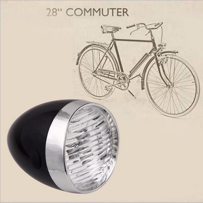 

3 LED Bicycle Headlight Bike Front Light Vintage Lamp With Bracket Head Light Retro Bike Front