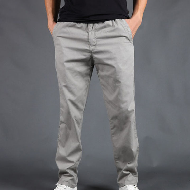 

Spring summer plus size pants men 5XL 6XL weight 130kg cotton casual pants 5 colors, Gray