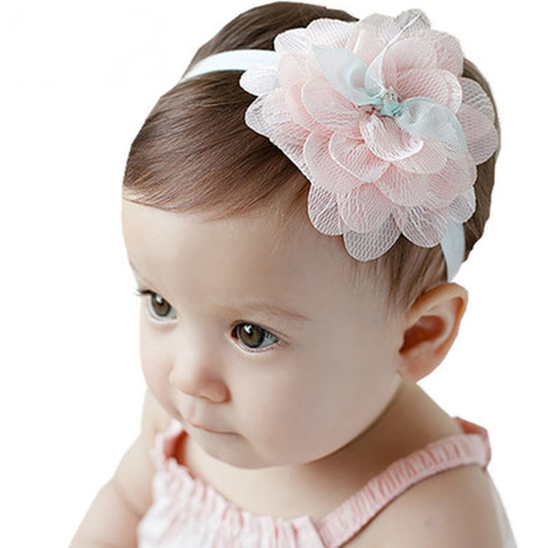 

Girls Pink Ribbon Hair Bands for Baby Girls Kids Headbands Turban Newborn Hearband Baby Hair Accessories Headband Flower