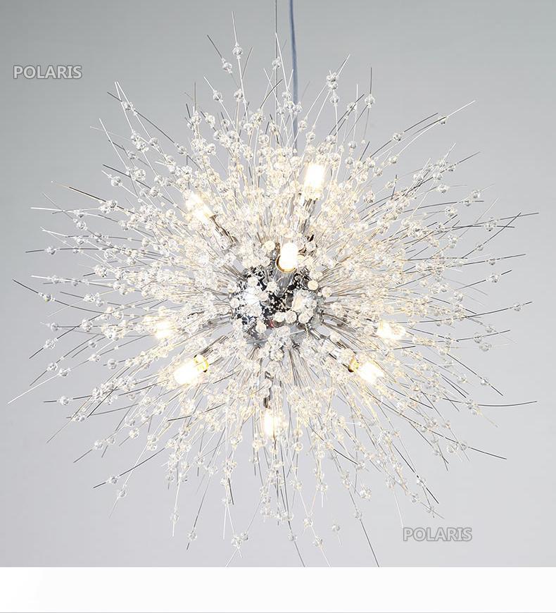 

Lighting Snowflake Modern Crystal Chandelier Nordic Style LEDLamp Creative Personality Crystal Model Atmosphere Pendant Light Fixture