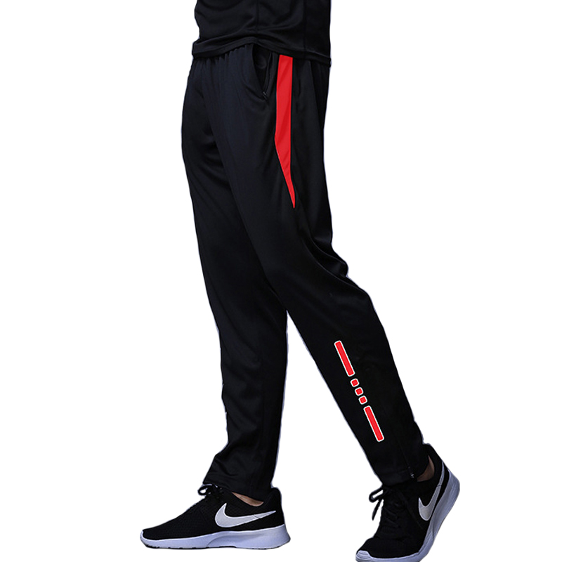 

New Jogging Pants Men Breathable Sport Sweatpants Zip Pocket Training Pants Gym Workout Athletic Soccer Running Trousers, Reflective