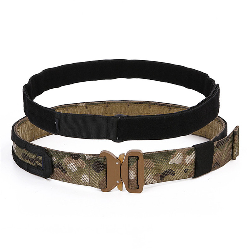 

TB-FMA Tactical Belt 1.75-2inch One-pcs Nylon Support Hunting Combat Heavy Duty Buckle Pistol Belt Waist Free Shipping, Cb