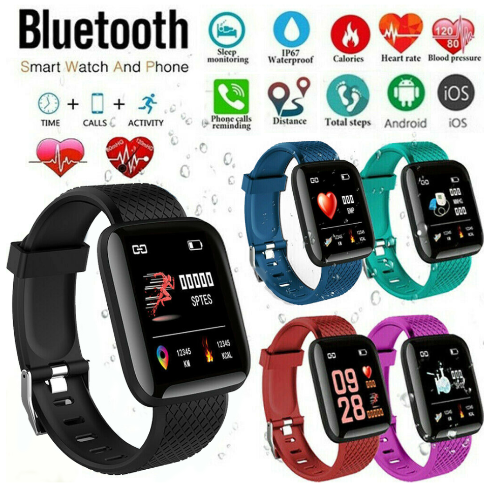 

116Plus Smart Watch Bracelet Men Blood Pressure Fitness Tracker Heart Rate Monitor Pedometer Reminder SmartWatch For Android IOS