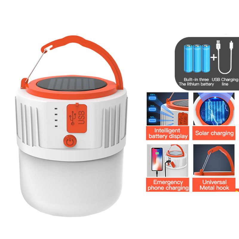 

Portable Lanterns Solar LED Camping Light For Outdoor Tent Lamp