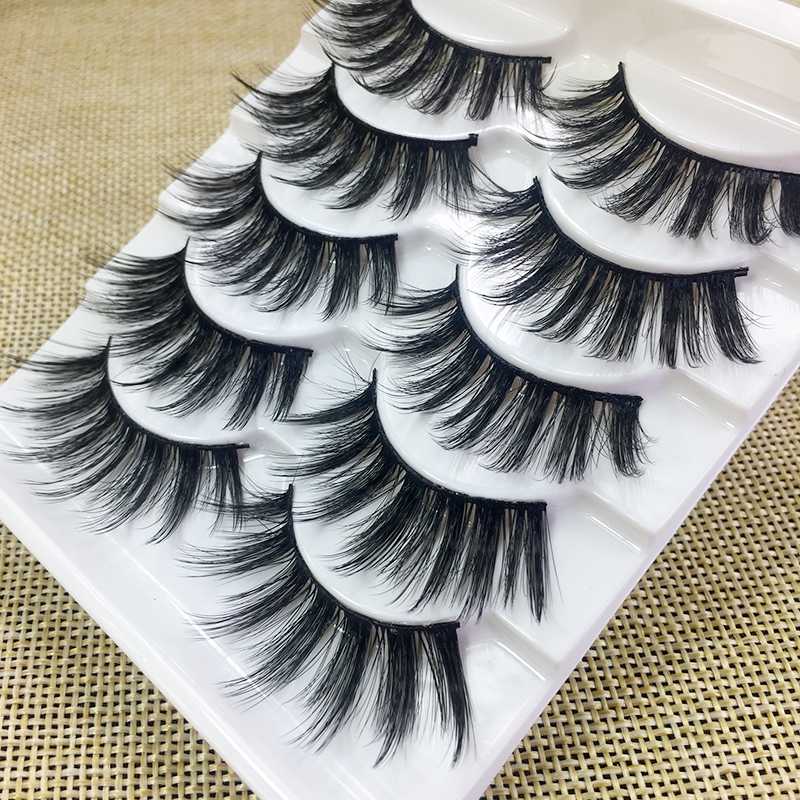 

YOKPN European American Thick 3D Big Eye Makeup Eyelashes Natural Realistic Curling Long Section Fake Eyelashes Stage Lashes