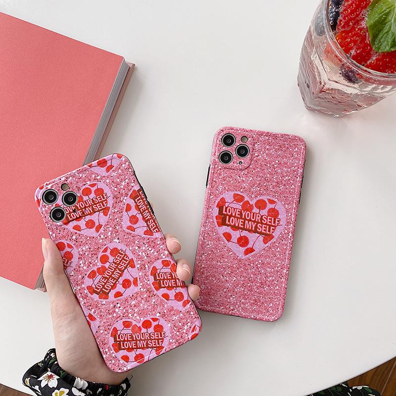 

Hot Cute Cartoon Lovely Cherry Strawberry Phone Case for iPhone6S 6plus 7 7plus 8 8Plus X XsMAX XR 10 11 11pro 11promax, Mix colors