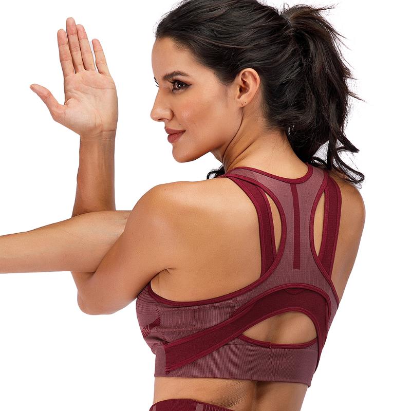 

Push Up Seamless Sports Bra High Impact Padded Fitness Women Yoga Top Sports Bras Activewear for Women Running Plus Size, Blue