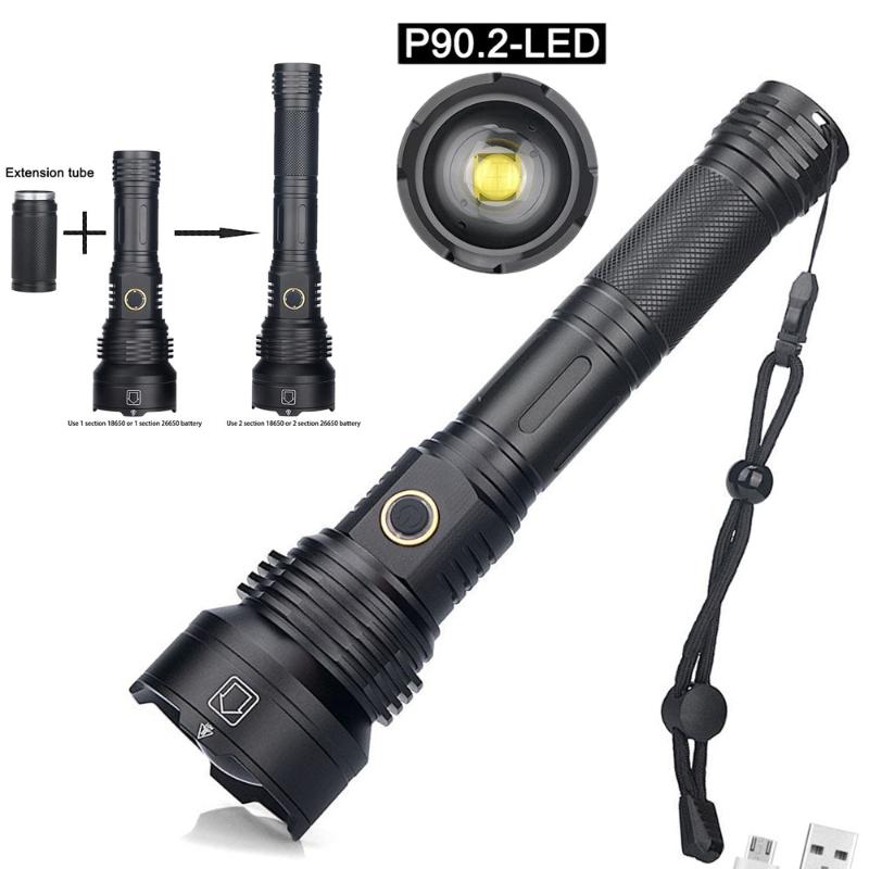 

2020 NEW XHP90.2 Ultra Powerful LED Lamp USB Rechargeable Tactical Light 18650 26650 Zoom Camp Torch