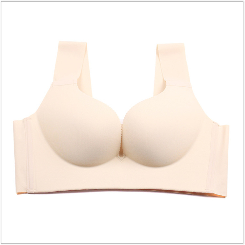 

Freedom Soft Bralette Deep V Seamless Bras for Women Wireless Push Up Bra Comfortable Blackless Underwear Ladies Sexy Lingerie, Beige