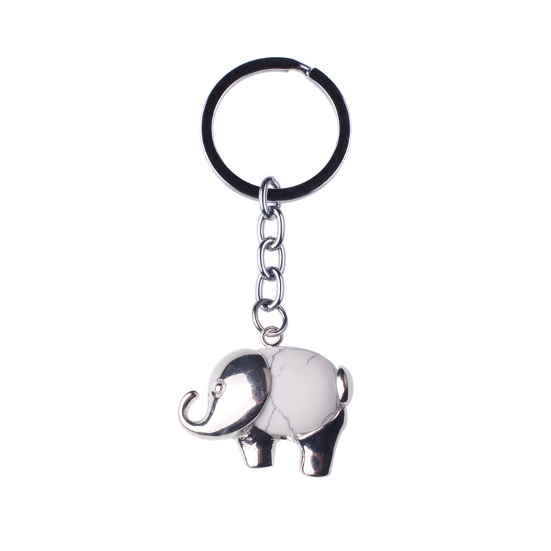 

2020 Fashion Mascot Elephant Keychains Round Elegant Exquisite Car Key Chain & Bag Buckles Chaveiro Llaveros Kawaii