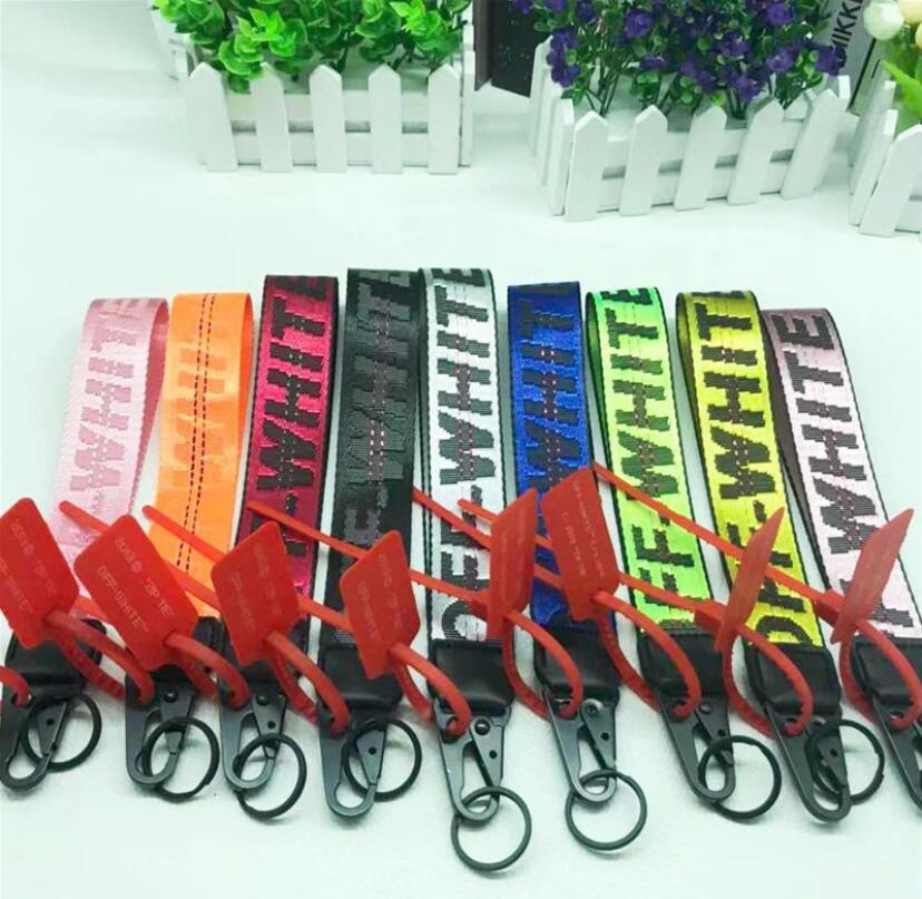 

2020 off canvas mobile phone key chain European and American tide brand jeans with wrist camera pendant white belt 3.5*25cm8