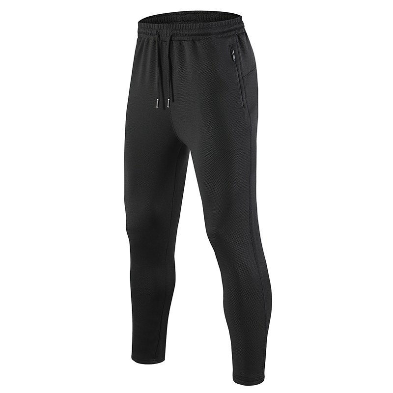 

Mens sport Running Pants Fitness Joggers Zipper Pockets Training pants Elasticity Legging jogging Gym Cycling trousers, Black pant