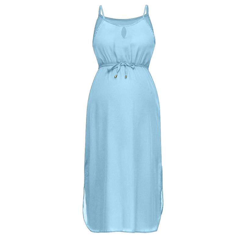 

Dress For Pregnant Women Dress Simple Solid Skirt Comfortable Breastfeeding Casual Beach Fashion