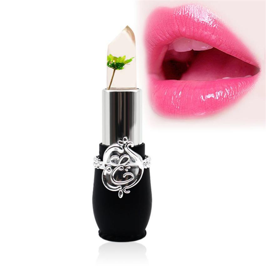 Crystal Flower Jelly Lipstick Teperature Changing Color Lip Stick Batom Transparent Lip Pigment Tint Lips Makeup Maquiagem Balm-image-566076800