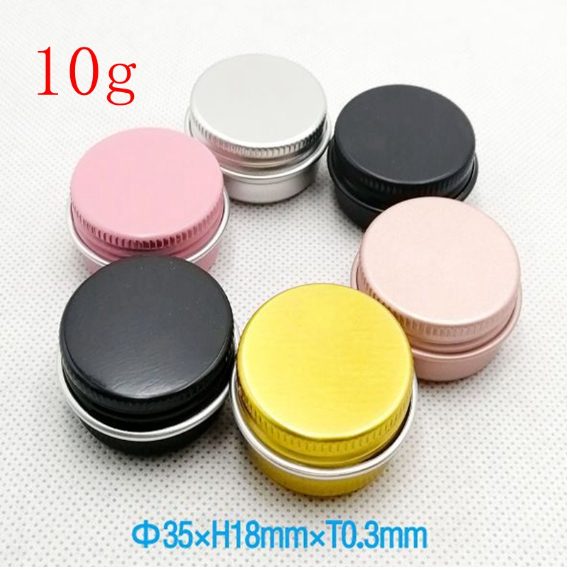 

15ml 15g Metal Storage box 10g Aluminium Tins Jars Lip Balm Containers Empty Jars Screw Top Tin Cans 6 colors