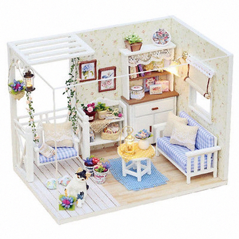 casa de muñecas con cajones de verduras
