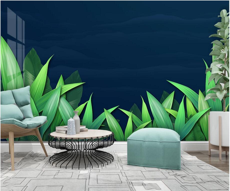 

3d wallpaper custom photo Fresh artistic conception plant leaf landscape background wall mural wallpaper for wall 3d furniture wallpaper, Non woven