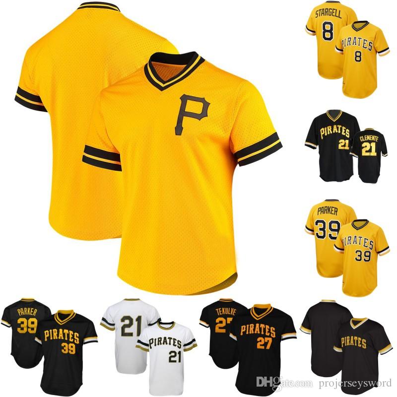 

Mens Pittsburgh 8 Willie Stargell 39 Dave Parker 1971 Roberto Clemente 1982 Kent Tekulve 1982 Willie Stargell Baseball Jerseys, 21 black