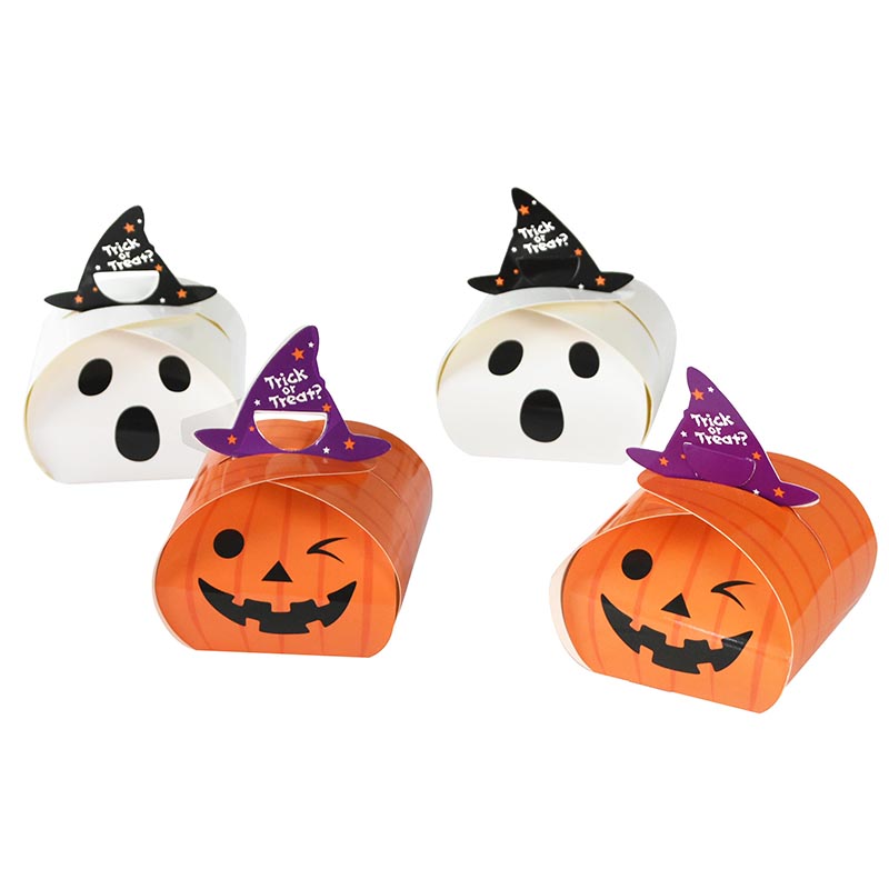 

8/10pcs Halloween Pumpkin Ghost Paper Box Trick Or Treat Candy Cookie Boxes Halloween Festival Party Favor Gift Package Supplies