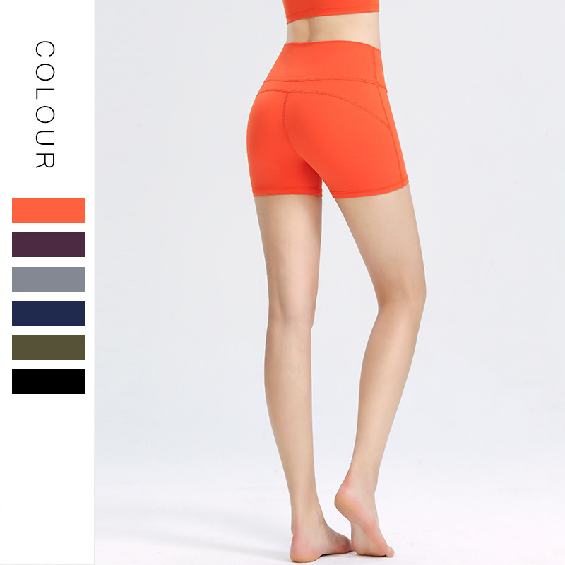 

Women Summer Anti-glare Fitness Workout Gym Shorts Casual Loose High Waist Quick Dry Split Running Sports Yoga Shorts Leggings, Orange