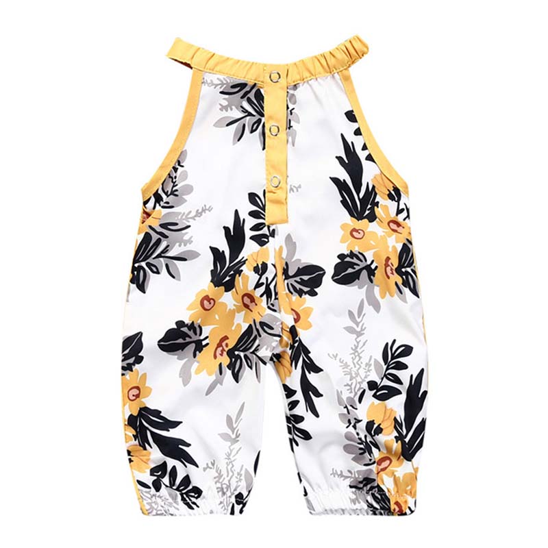 

Sleeveless Printed Lovely Apparel Floral Unisex baby summer clothes baby boy Conjoined clothes Outerwear girl rompers