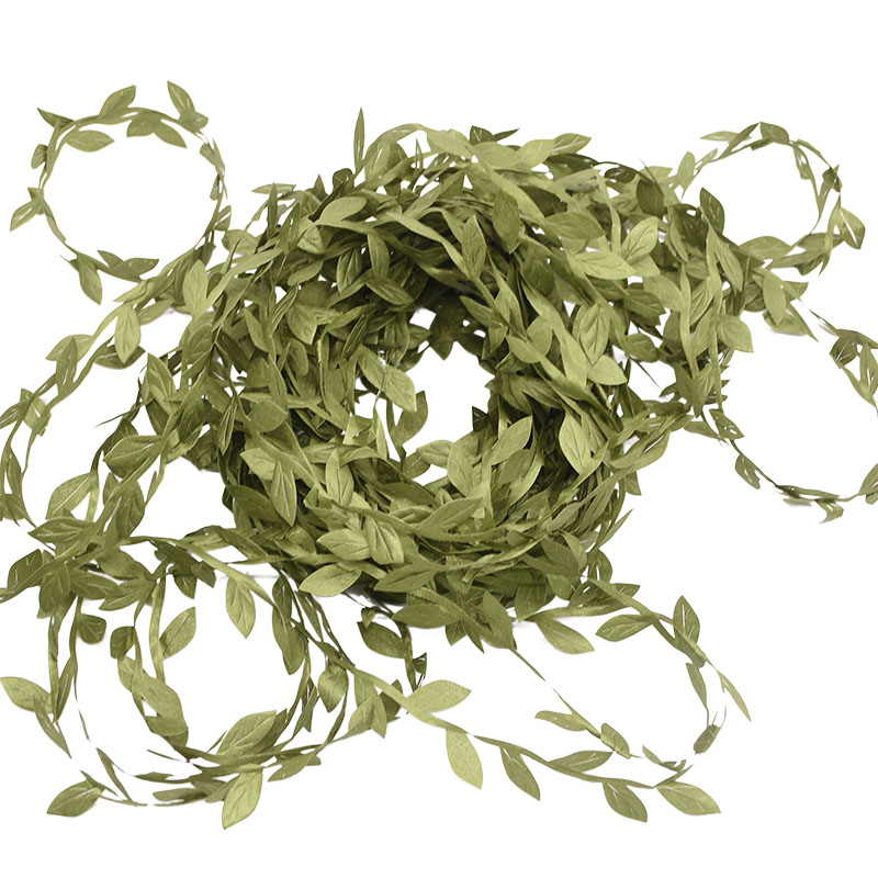 

10M Artificial Green Leaves Decorative Wreath Natural Vine Wedding Party Decor DIY Handmade Scrapbooking Craft Decoration Rattan