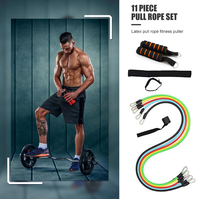 

11pcs/set Pull Rope Flexibility Fitness Band Pilates Door Yoga Gym Leg Stretcher for Effective Working-out Accessories