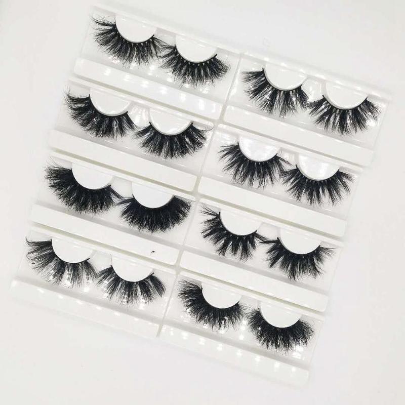 

False eyelashes handmade natural make up False eyelashes glitter packing 1 pair box make up sexy 5D Mink Lashes