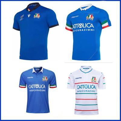 

2019 2020 Italy home blue away white Rugby Jerseys FIR shirt Italia national team Abbigliamento da calcio Italy League jersey size S-3XL