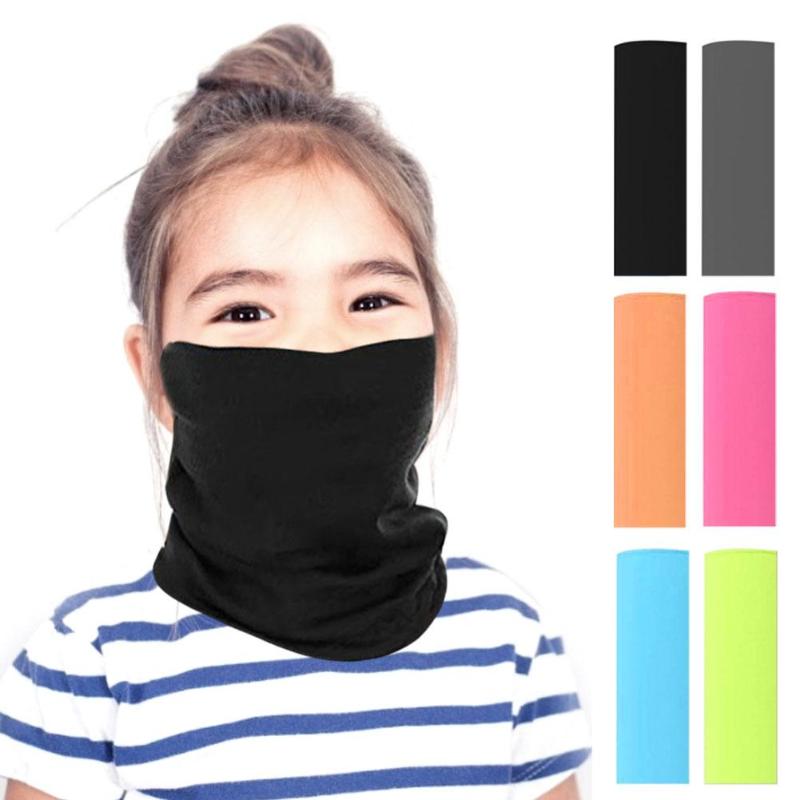 

Children Anti-sun Dustproof Face Cover Neck Gaiter Sandproof Head Scarf Headband with Filter Multifunction Outdoor Riding Mask, White