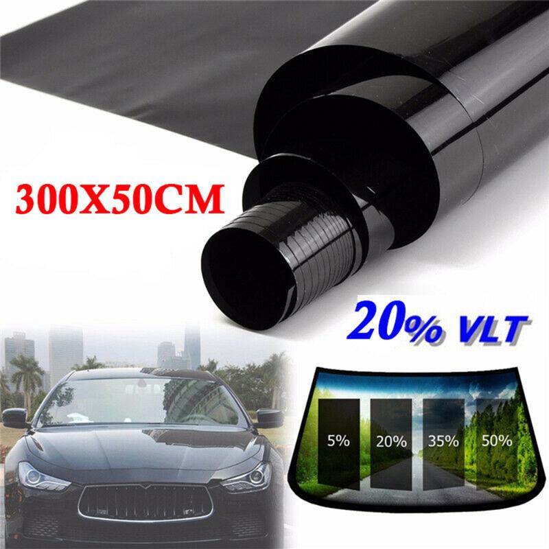 

300*50 cm VLT Black Film Roll Tint Window Car Tint Auto Glass Window Summer House Sunscreen UV Adhesive Film Stickers