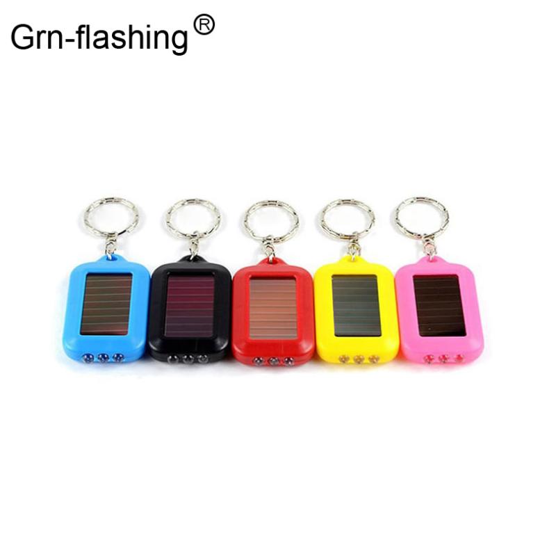

Portable Mini 3LED Solar Powered Rechargeable Keychain Torch Lamp Light Emergency LED Carabiner for Hiking