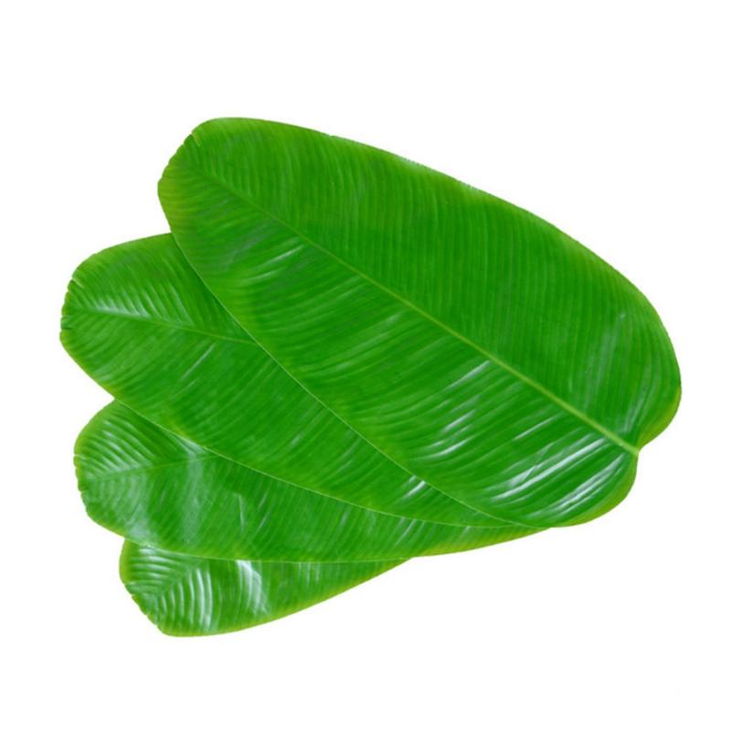 

10pcs Simulation Leaves Banana Leaves Kitchen Placemat EVA Dining Table Mat Non-slip Pad Waterproof Disc Pads Coasters Decor A20, 3pcs