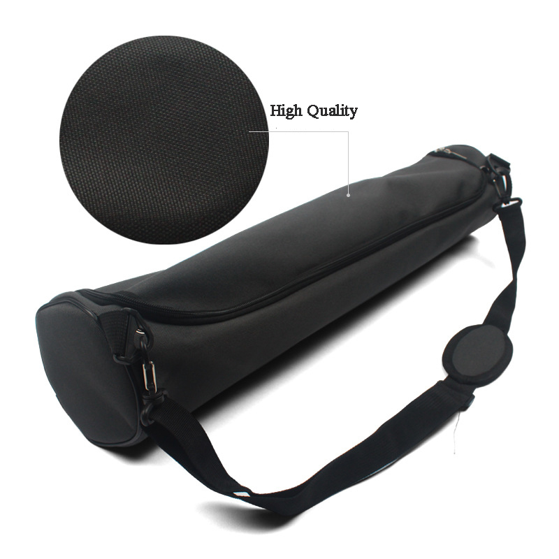 

Waterproof Multifunction Yoga Bag Double Zipper Dance Mat Package Easy Carry High-capacity Fitness Shoulder Bag Yoga Accessories, Black