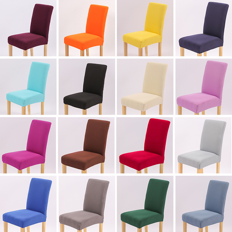 2/4/6 Pcs Jacquard Plain Dining Chair Cover Spandex Elastic Chair Slipcover Case Stretch Chair Cover for Wedding Hotel Banquet-image-558546617