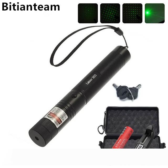

Professional Powerful 303 Green Laser Pointer Pen Laser Light With 18650 Battery,Retail Box Focus Burning Wood Matchs