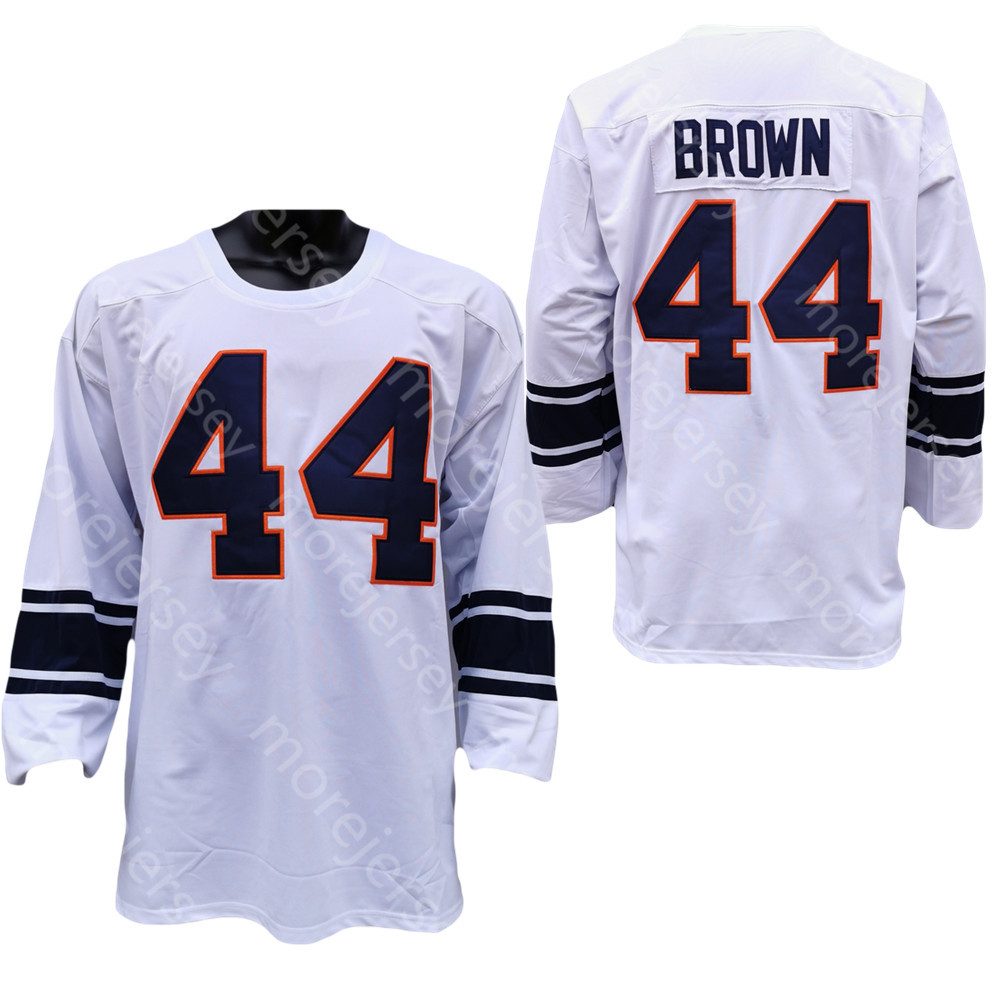 

2020 NCAA Syracuse Orange Football Jersey College 44 Jim Brown White All Stitched And Embroidery Size S-3XL, As pic