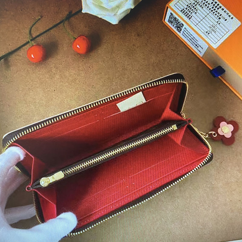 

M68314 CLEMENCE ZIPPY Wallet Monograms Blooming Brown Flower Credit Card Holder Women Long Zipper Wallets Floral Ornaments Zip Purse Clutch, Tags with dust bag
