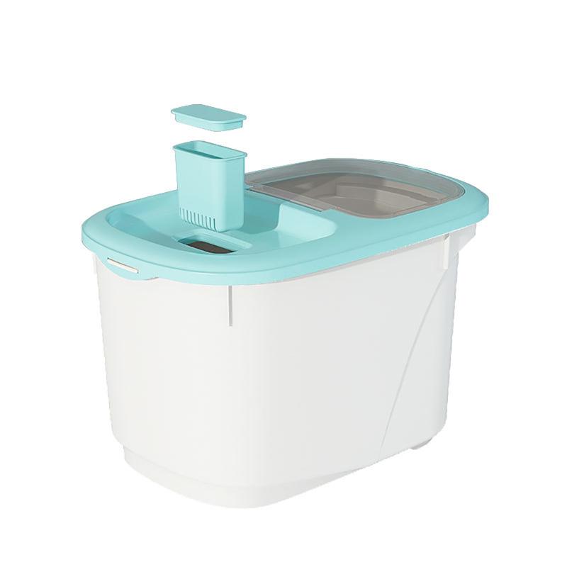 

Rice Container Dispenser Measuring Cup Storage Box Bins Airtight Flour Grain Cereal Container Dust-Proof Kitchen Organizer