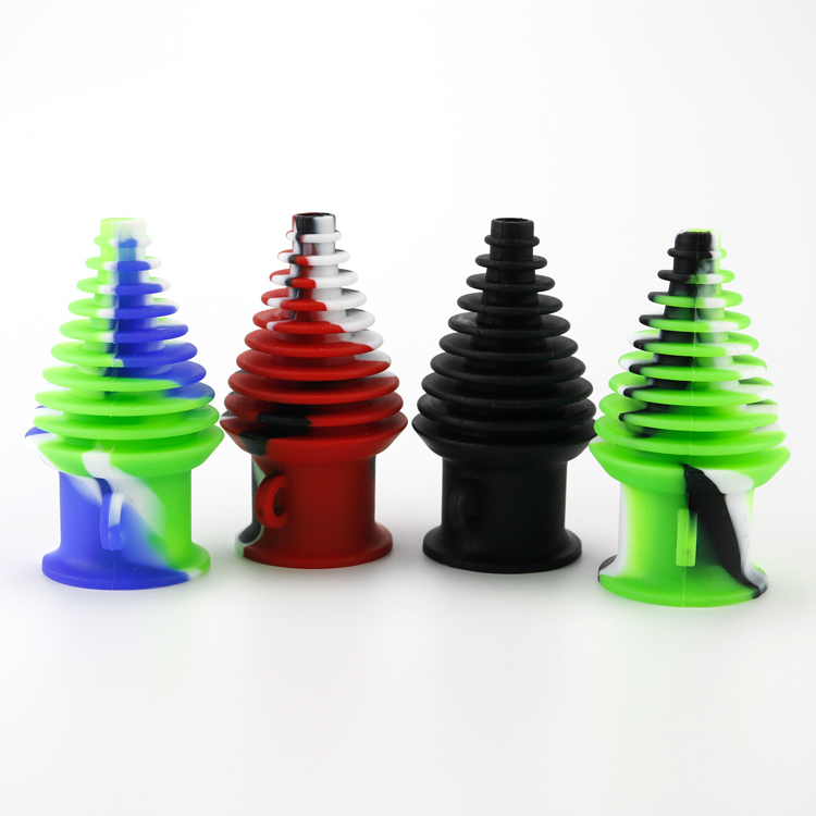 

New design silicone smoking pipes colorful percolator bubbler tobacco pipes hookah Spoon Pipe Food grade silicone factory price