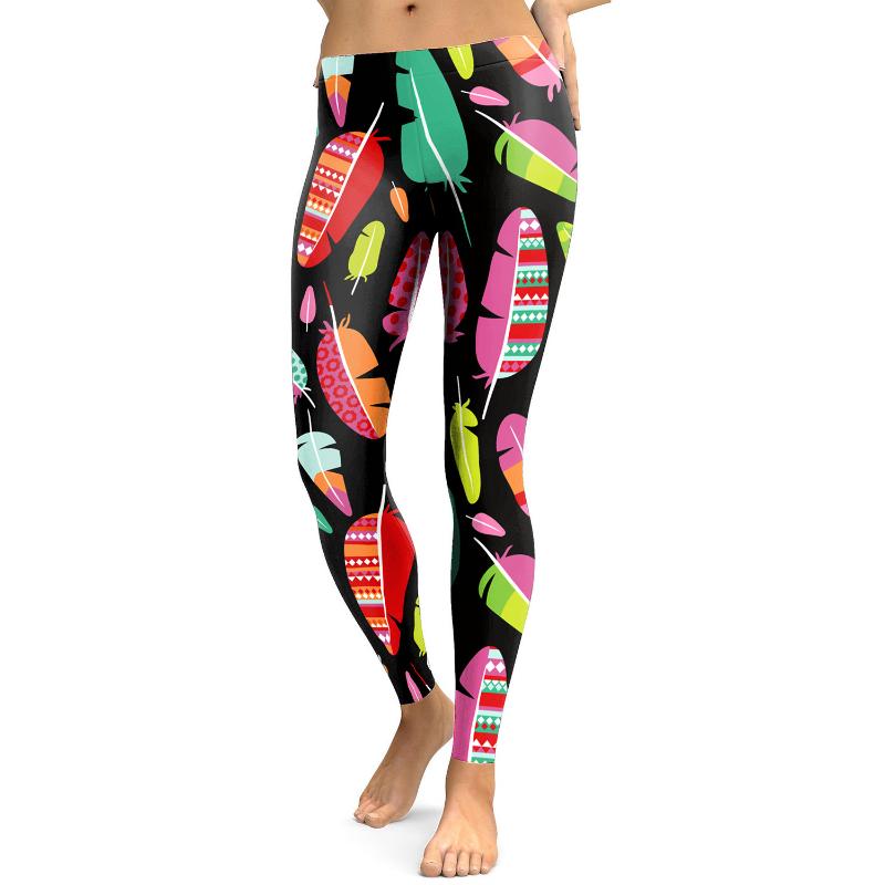 

JIGERJOGER 2020 new arrival Plus size color leaves 3D digital printed tight Leggings customized low waist Girls gym jegging pant, Red