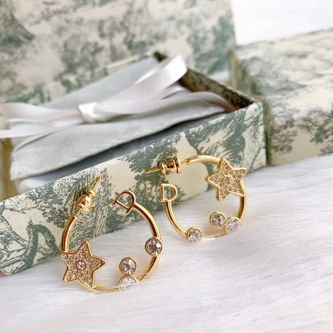 

d/di Star diamond earrings for Women 2020 New JA letter star s295 silver needle earrings