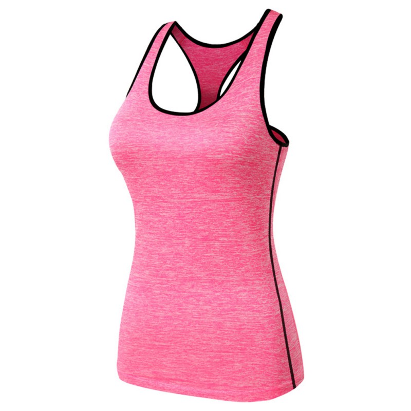 

Women Gym Running Yoga Vest Compression Tights Women' Dry Quick Running Sports Vest T-shirts Fitness Women Clothes Tees Tops, Red