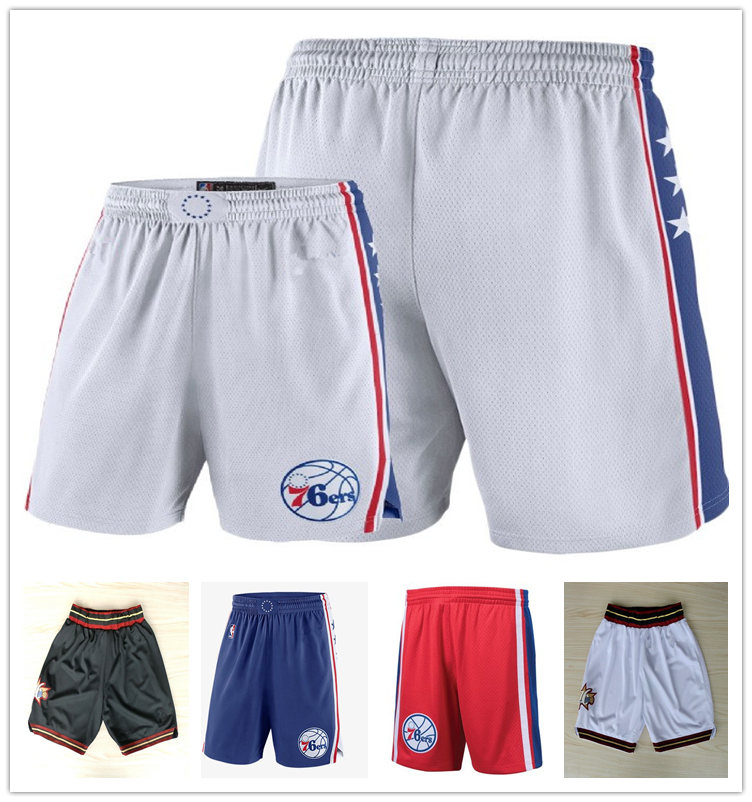 

Philadelphia 76ers MEN PANTS Mitchell Ness Big Hardwood Classics Swingman CITY NBA basketball Shorts S-2XL, Black