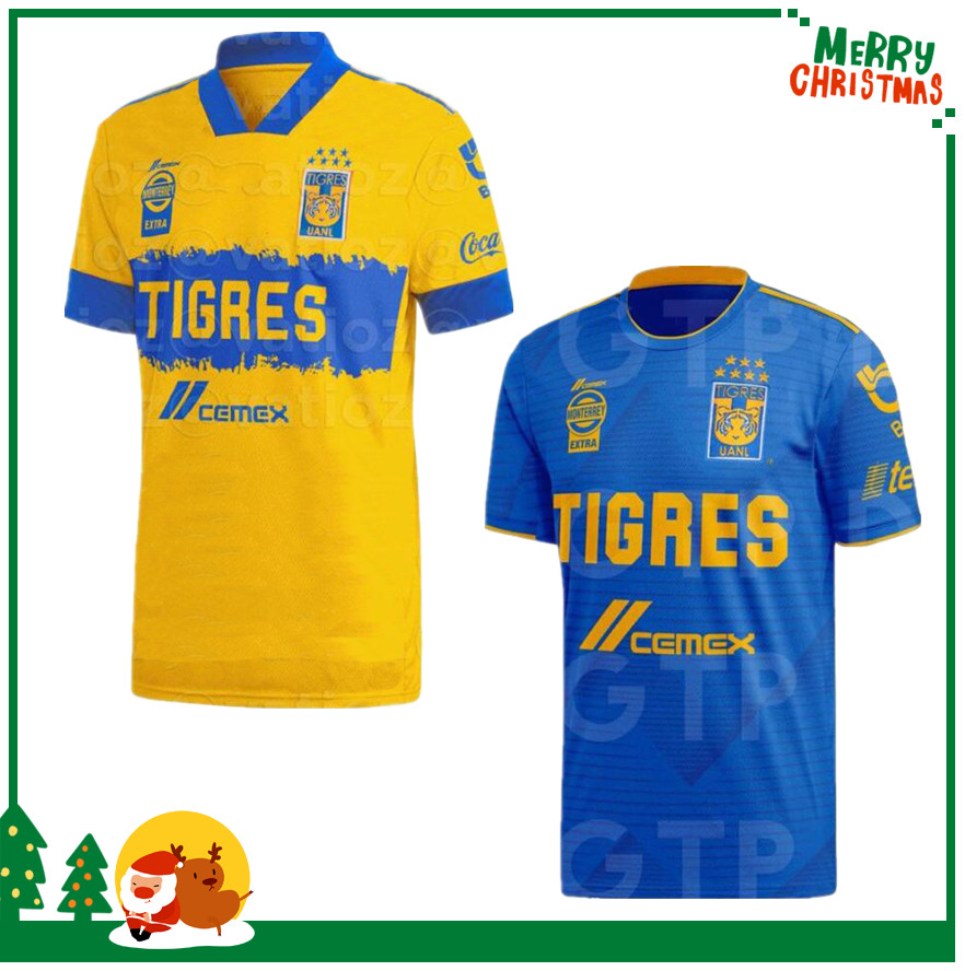 

men + kids kit Tigres UANL 7 Stars soccer jersey home away 20 21 Mexico club Tigers GIGNAC Vargas SOSA jerseys football shirts, 20/21 away